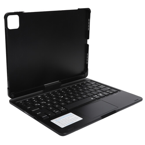 Teclado com controles de toque intuitivos para iPad Air 5/Pro de 4ª geração e 11 polegadas, capa com trackpad retroiluminado em arco-íris e 2