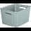 Curver Curver My Style Rectangular Storage Basket Bundle, 3 x Medium 3 x Large, Grey 2