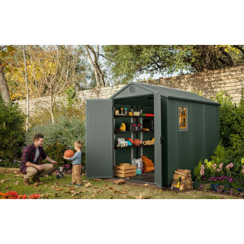 Keter Darwin shed 6x8 indoor - Green 1