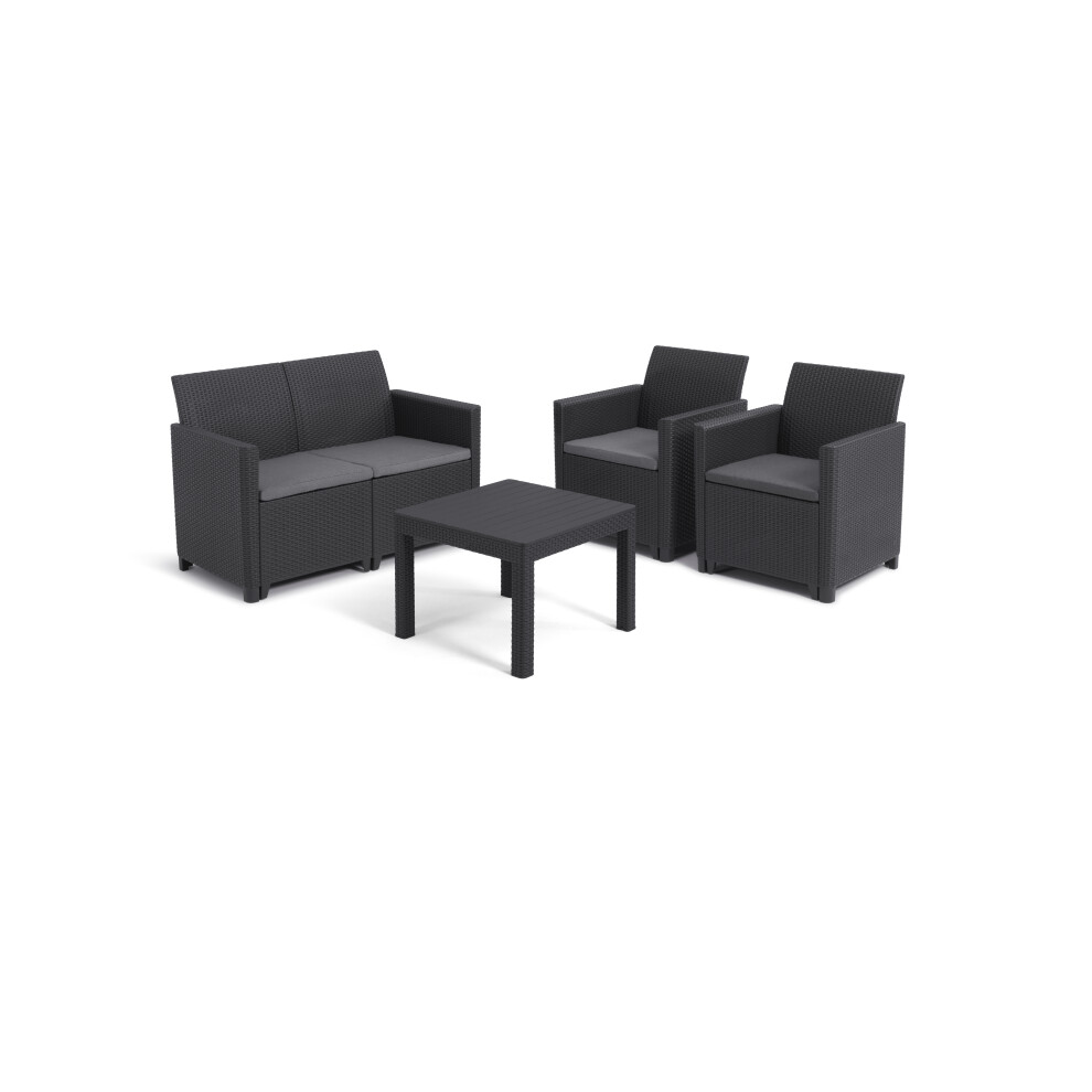 Keter Marie 4 Seater Lounge Set – Grey