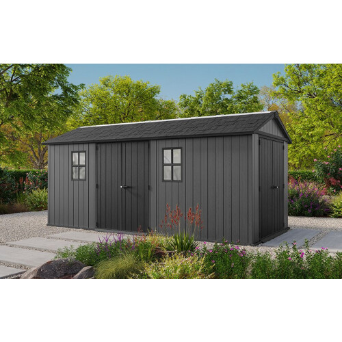 Keter Newton Plus Dual Entry Shed 17x7.5ft - Grey 1