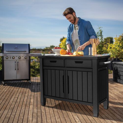 Keter Unity Outdoor Kitchen BBQ table and Storage Cabinet 1