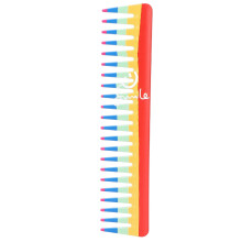 Comfortable Grip Wide Tooth Comb, Rainbow Color Hair Comb Set With Resin Material For Various Hair Types Including Curly Wavy Wet Dry Hair