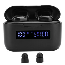 Cluasáin Gan Sreang Bluetooth V5.1 le Táscaire Leibhéal Cumhachta Fíor-Ama Rialuithe Íogaire Tadhaill Compordach Caitheamh Saol Ceallraí Fada