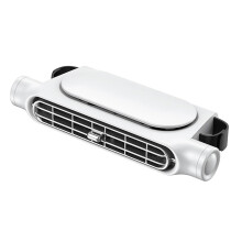 Car Headrest Fan USB Powered 3 Speed Adjustable Quiet Cooling Fan for Front and Rear Passenger Seat White