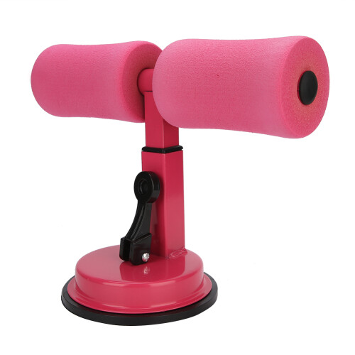 Compact Sit Up Device Dual Pole Abdominal Trainer Non Slip Stable Ergonomic Design Wide Application Space Saving Pink 2