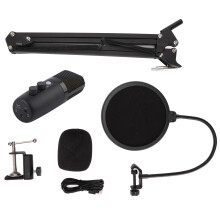 Noise Reduction Dynamic Microphone With USB XLR Interface Real Time Monitoring Cardioid Pickup Plug And Play For Streamers Podcasters Voice Actors
