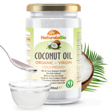 NaturaleBio Organic Virgin Coconut Oil 1 Litre. Raw Cold Pressed. Bio and Natural. Native Unrefined Organic (1000ml). Country of origin Sri Lanka.