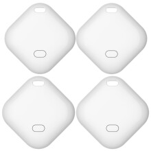 Bluetooth Key Finder for iOS, Wallet Compatible with Apple Find My and Item Tracker with Replaceable Battery  4 Pack