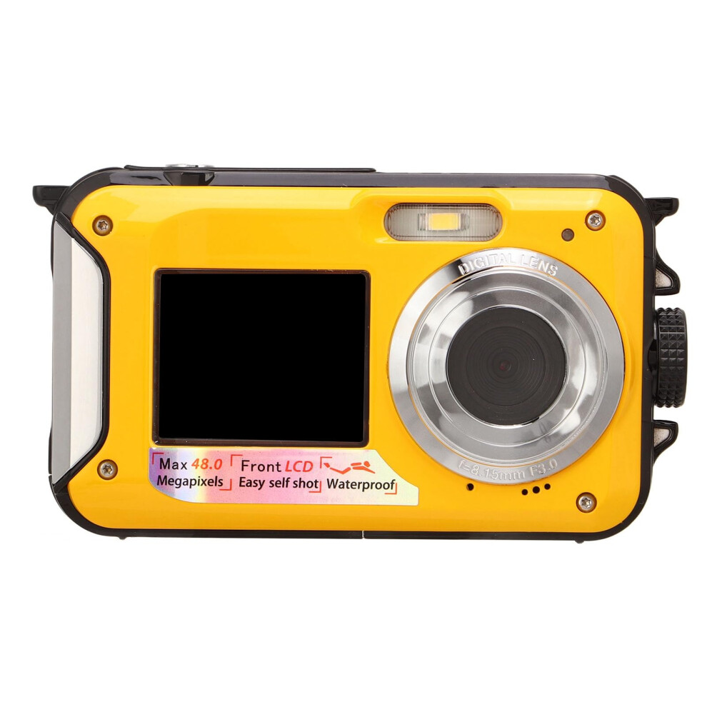 Underwater Camera 48Mp Waterproof Digital Camera With Dual Screens For Snorkeling And Diving Yellow 9169991237138