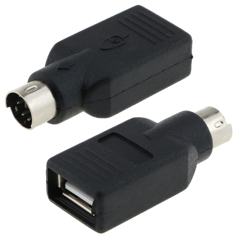 Usb To Ps2 Adapter For Mouse And Keyboard, 2Pcs Usb Female To Ps2 Male Converter Black 9044945414578