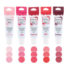 Colour Splash Food Colouring Gels, Reds 5 Pack, Highly Concentrated Gels, Easy to Use Squeezy Tubes, Transform Plain Cakes Into Bright, Eye-Catching