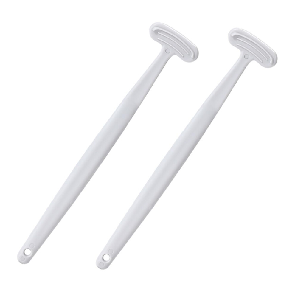 2pcs Adult Tongue Scraper with Micropointed Layers for Bad Breath Removal and Oral Hygiene