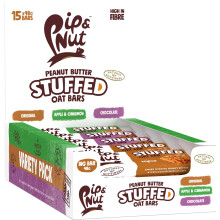 Pip & Nut Peanut Butter Stuffed Oat Bar Variety Pack 15 x 48g