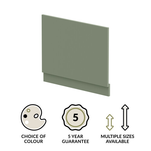 Balterley 750mm Bath MDF End Panel & Plinth - Satin Green 2