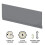 Balterley 1800mm Bath MDF Front Panel & Plinth - Gloss Cloud Grey 3
