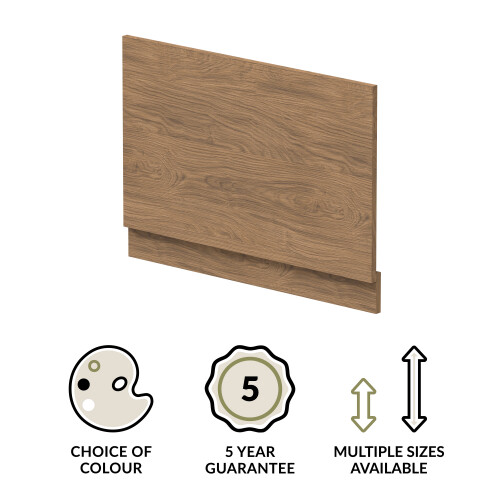 Balterley 800mm Straight Bath End Panel and Plinth - Antique Oak 1