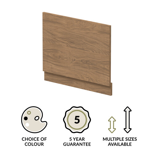 Balterley 700mm Straight Bath End Panel and Plinth - Antique Oak 1