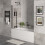 Balterley Round Single Ended 1700x700 Bath Set - Front Bath Panel & Black Screen & Chrome Waste 4