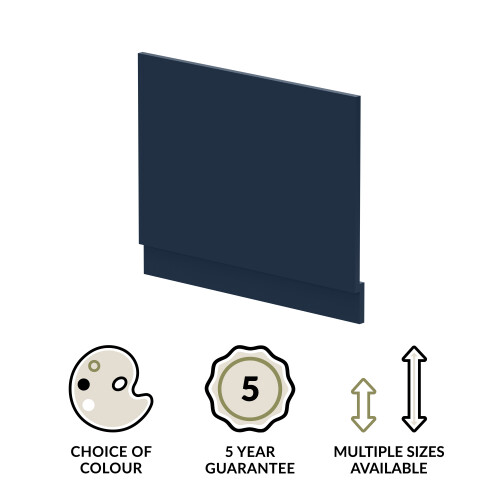 Balterley 700mm Straight Bath MFC End Panel & Plinth - Matt Electric Blue 1