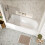 Balterley Round Single Ended 1700x700 Bath Set - Leg Set & Chrome Screen 3