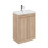 Balterley Balterley 600mm Floor Standing 2 Door Compact Unit with Polymarble Basin - Light Oak 1