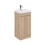 Balterley Balterley 400mm Floor Standing 1 Door Compact Unit with Polymarble Basin - Light Oak 1