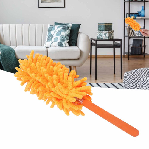 Microfiber Duster with Telescoping Extension Pole, 2PCS Washable Set for Ceiling Fan and  Places 2