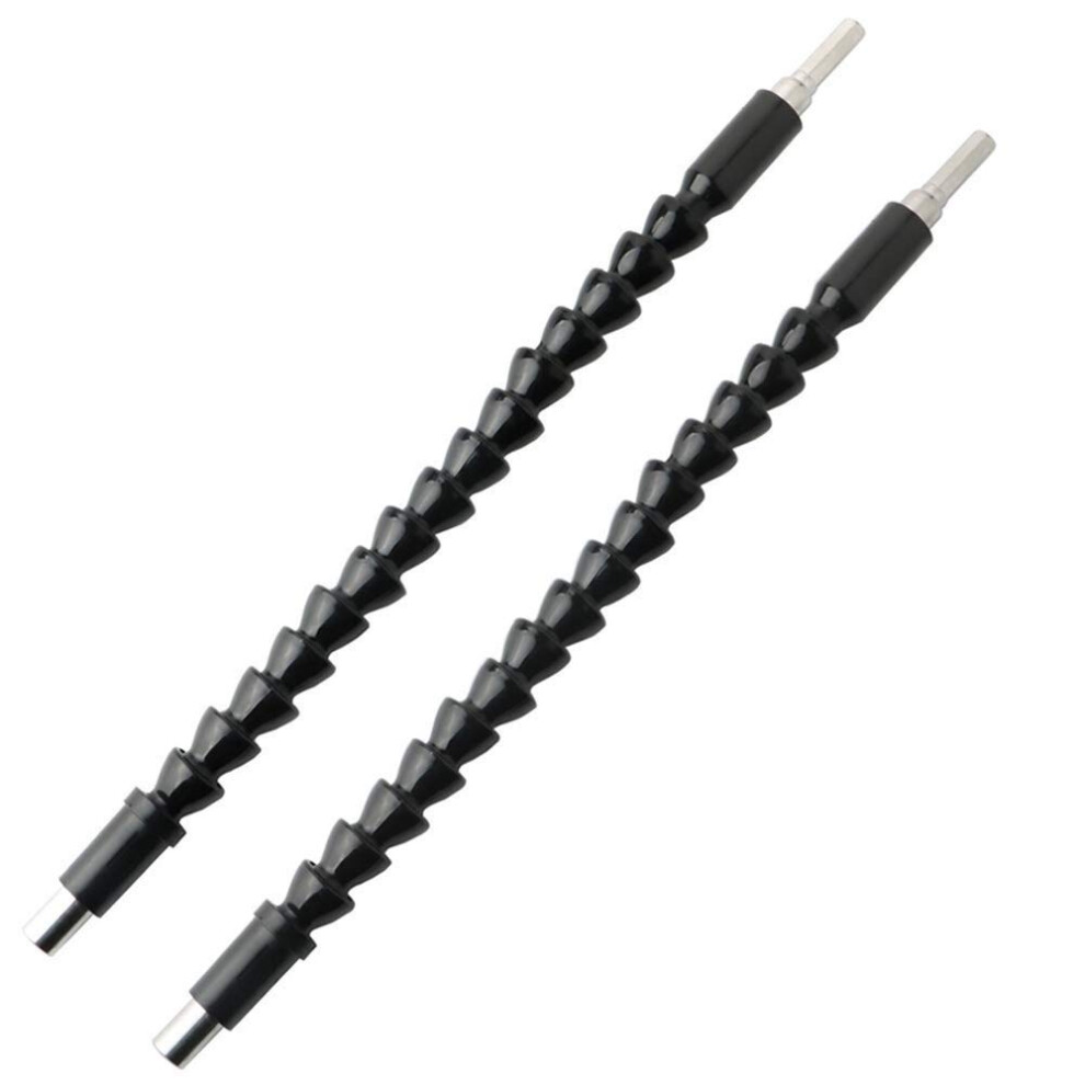 Flexible Drill Bit Extension 2Pcs With Magnetic Hex Connection, 360 Rotation For Tight Spaces 9174973516422