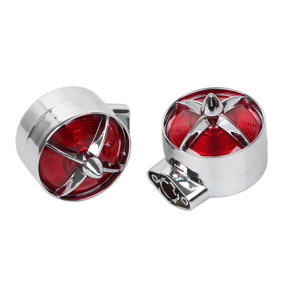Chrome Turn Signal Housing Kit With Lens Covers For Harley Touring Electra Glide Softail Red 9455672873062
