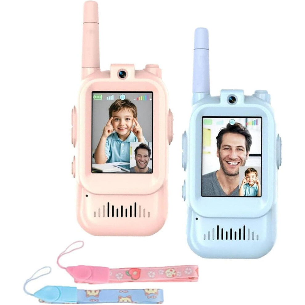 Kids Video Walkie Talkies With Hd Camera, Voice Changer And Auto Pairing, 2 Pack Rechargeable 9044945414875