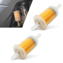 Motorcycle Fuel Filter 2 PCS Inline Transparent Heat Resistant Universal for Scooter Dirt Bike