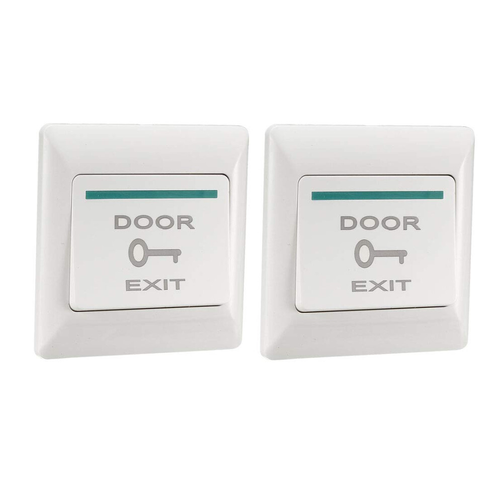 Push Button Switch With Automatic Reset And Flameretardant Panel For Door Access Control 2Pcs 9174973516514