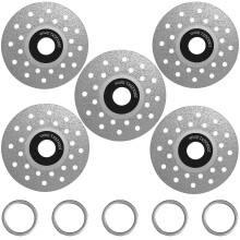 4 Inch UltraThin Diamond Tile Cutting Blade for Angle Grinder, Smooth Ceramic and Stone Cuts, 5 PCS