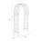 Charles Bentley Charles Bentley Decorative Wrought Iron Arch - Grey & White 9