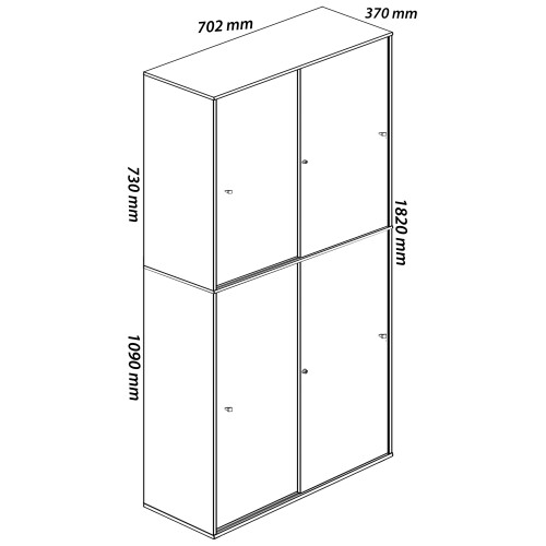 Office cabinet sliding doors Lona 5-fold 2