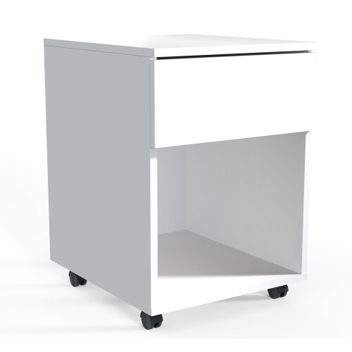 (Chipboard, Black) Roller container Dalosa 1 drawer 1