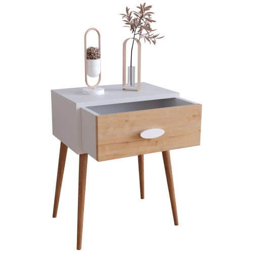 Wooden side table bedside table Singol L