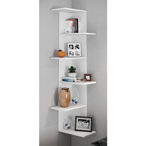 (Matt, Wood) Wooden Wall Rack Corner Shelf Balos XL 2