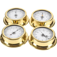 Barometer Weather Station 3in1 Analog Barometer Thermometer Hygrometer Wall Mount Brass Case