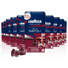 Lavazza, Tales of Napoli, 100 Coffee Capsules Compatible with Nespresso Machines Original, with Notes of Cocoa and Caramel, Arabica and Robusta,