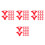 80Pièces Support Cube Rouge Plastique Compact 10