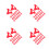 80Pièces Support Cube Rouge Plastique Compact 7