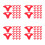 80Pièces Support Cube Rouge Plastique Compact 5
