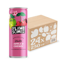 Flawsome! Lightly Sparkling Apple & Cherry Juice ? No Added Sugar, 100% Cold-Pressed Wonky Fruit, Guilt-Free Fizzy Drink ? Perfect for Refreshment or