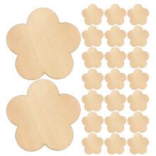 30Pièces Découpes Bois Naturel De Prunier Beige Pour DIY