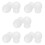 5Paires Oreillettes Silicone Blanches Pour Stéthoscope 10