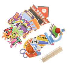 40Pièces Props Photo En Papier Colorés Pour Décoration Scolaire
