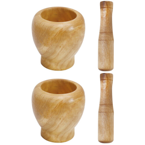 2Ensembles Mortier Pilon En Bois Grande Cuisine 2