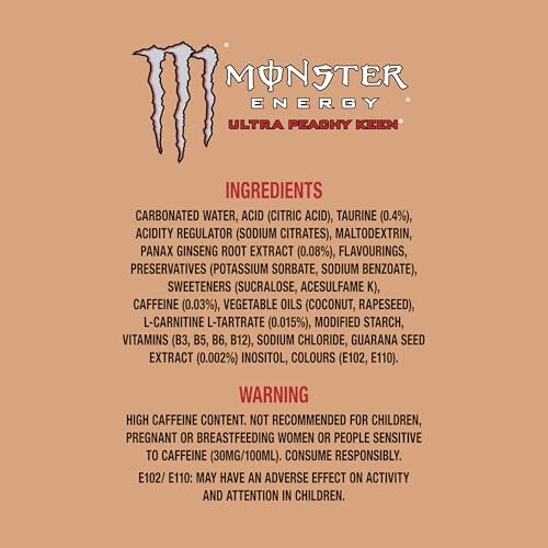 Monster Energy Peachy Keen 500mlx12 2
